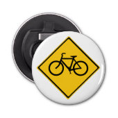 Wegenbordfiets Button Flesopener (Voorkant)