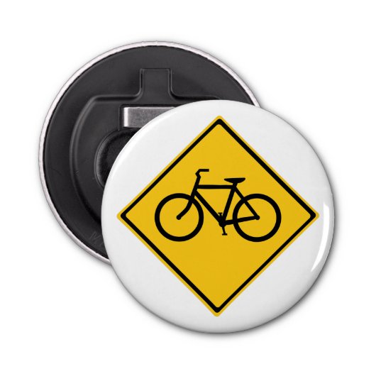 Wegenbordfiets Button Flesopener (Voorkant)