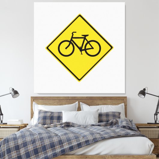 Wegenbordfiets Canvas Afdruk (Insitu (Slaapkamer))