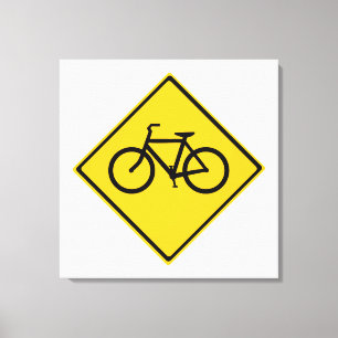 Wegenbordfiets Canvas Afdruk