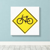 Wegenbordfiets Canvas Afdruk (Insitu (Houten vloer))