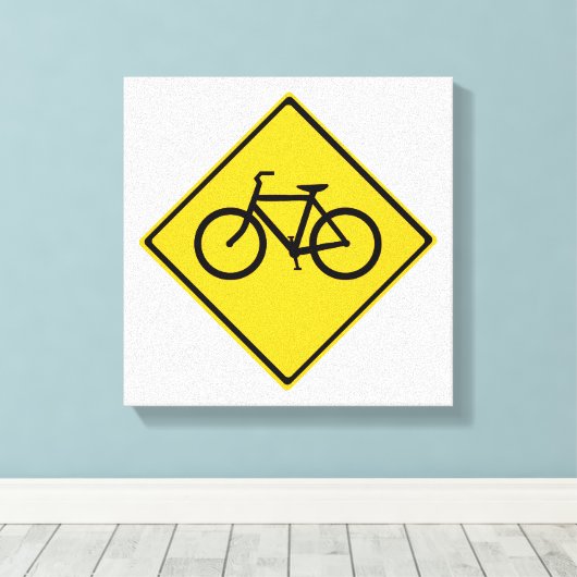 Wegenbordfiets Canvas Afdruk (Insitu (Houten vloer))