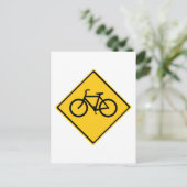 Wegenbordfiets Feestdagenkaart (Staand voorkant)