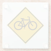Wegenbordfiets Glazen Onderzetter (Achterkant)