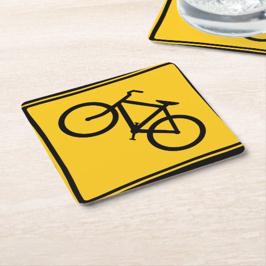 Wegenbordfiets Kartonnen Onderzetters (Schuin)