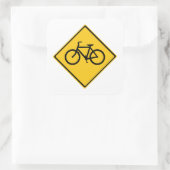 Wegenbordfiets Vierkante Sticker (Tas)