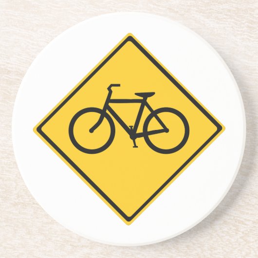 Wegenbordfiets Zandsteen Onderzetter (Voorkant)