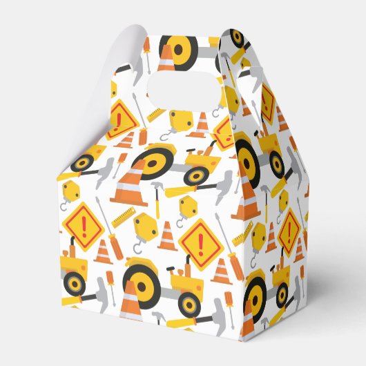 Wegenbouw Voertuig Verjaardag Leeftijd Favor Box Bedankdoosjes (Achterkant)