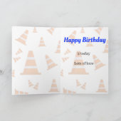 Wegenbouwvoertuig 2e verjaardag kaart (Binnen)