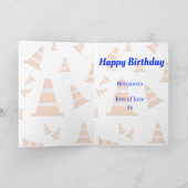 Wegenbouwvoertuig Gelukkige Verjaardag Kaart (Binnen)