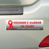 Wegeners Warrior aan boord Bumpersticker (Op auto)