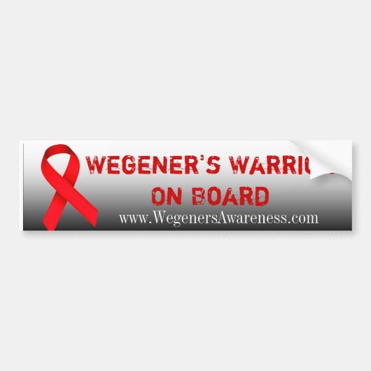 Wegeners Warrior aan boord Bumpersticker (Voorkant)