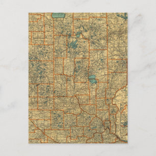 wegenkaart Minnesota Briefkaart