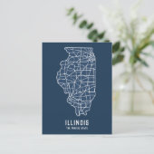 Wegenkaart van de staat Illinois - kaart van de pr (Staand voorkant)