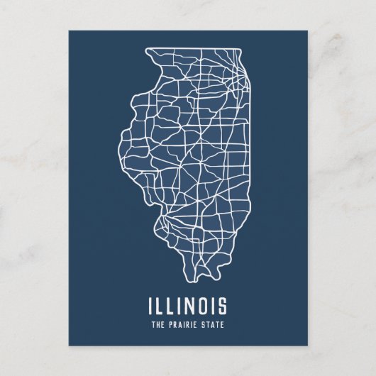 Wegenkaart van de staat Illinois - kaart van de pr (Voorkant)