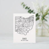 Wegenkaart van de staat Ohio - kaart van de Buckey (Staand voorkant)