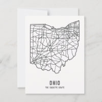 Wegenkaart van de staat Ohio - kaart van de Buckey