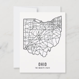 Wegenkaart van de staat Ohio - kaart van de Buckey