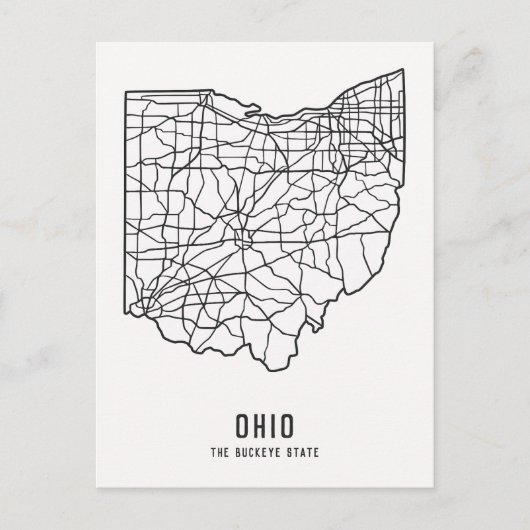 Wegenkaart van de staat Ohio - kaart van de Buckey (Voorkant)