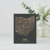 Wegenkaart van de staat Ohio - Kaart van de Buckey (Staand voorkant)