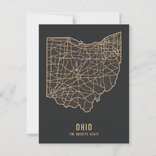 Wegenkaart van de staat Ohio - Kaart van de Buckey