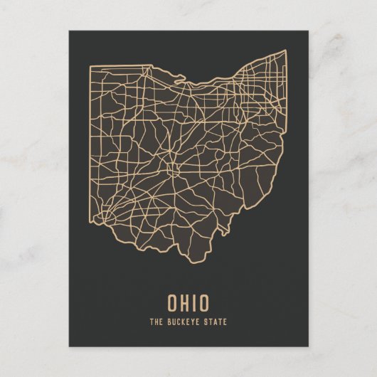 Wegenkaart van de staat Ohio - Kaart van de Buckey (Voorkant)