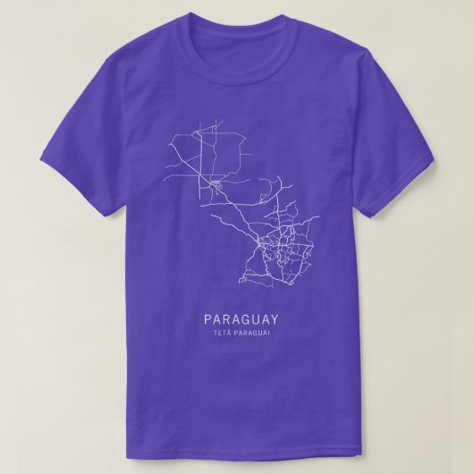 wegenkaart voor paraguay t-shirt (Design voorkant)