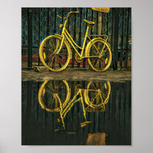 Wegenkaartjes voor fietsers poster