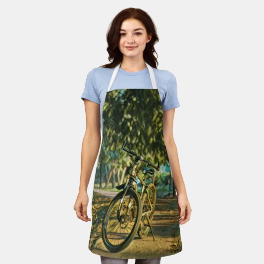 Wegenkaartjes voor fietsers schort (Gedragen)