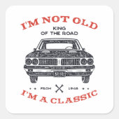 Wegenkoning uit 1948 vierkante sticker (Voorkant)