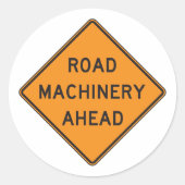 Wegenmachine Ahead-Stickers Ronde Sticker (Voorkant)