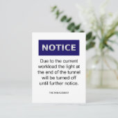 Wegens de huidige werklast is het bericht grappig briefkaart (Staand voorkant)