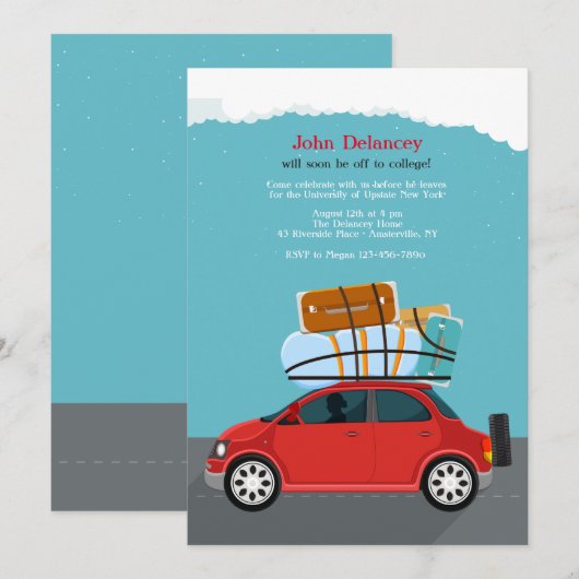 Wegenuitnodiging Kaart (Voorkant / Achterkant)