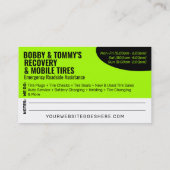 Wegenwacht Noodherstel Auto Reparatie Visitekaartje (Achterkant)