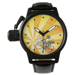 Wegfietsers en retrosoennitische fietsers horloge