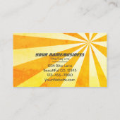 Wegfietsers met Retro Sunburst Biking Visitekaartje (Achterkant)