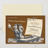   weggaan Feestuitnodiging Kaart (Voorkant / Achterkant)