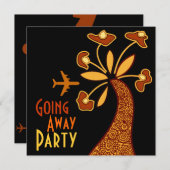 Weggaan van de Kaart van de Uitnodiging Motif Vloe (Voorkant / Achterkant)