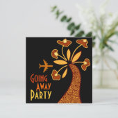 Weggaan van de Kaart van de Uitnodiging Motif Vloe (Staand voorkant)