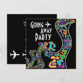 Weggaan van de Uitnodigingskaart Kaart (Voorkant / Achterkant)