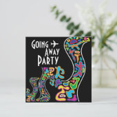 Weggaan van de Uitnodigingskaart Kaart (Staand voorkant)