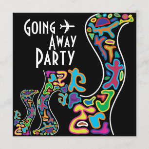 Weggaan van de Uitnodigingskaart Kaart