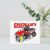 Weggeblazen de Auto van de Spier van de cartoon Briefkaart (Staand voorkant)