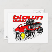 Weggeblazen de Auto van de Spier van de cartoon Briefkaart (Voorkant / Achterkant)