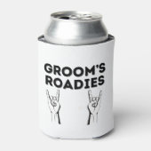 Weggeefartikel voor bruidegom's roadies blikjeskoeler (Blikje Voorkant)