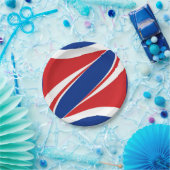 weggelopen patriottenronde papieren bordje (Feest)