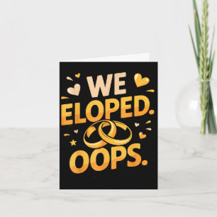 Weggerend oeps vrouw verloving verloofde koppel ec kaart