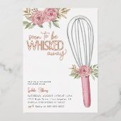 weggeslingerd bakken Vrijgezellenfeest Folie Uitnodiging (Voorkant)