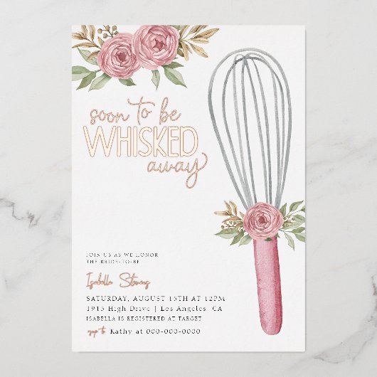 weggeslingerd bakken Vrijgezellenfeest Folie Uitnodiging (Voorkant)