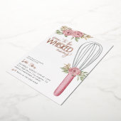 weggeslingerd bakken Vrijgezellenfeest Folie Uitnodiging (Gedraaid)